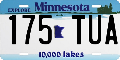 MN license plate 175TUA