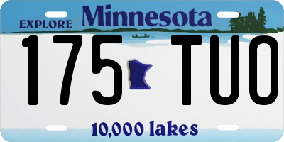 MN license plate 175TUO