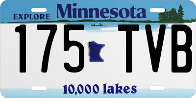 MN license plate 175TVB