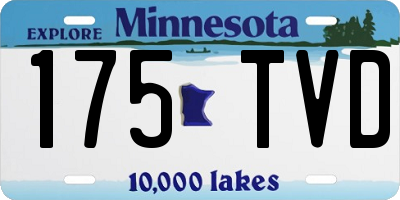 MN license plate 175TVD