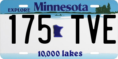 MN license plate 175TVE