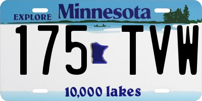 MN license plate 175TVW