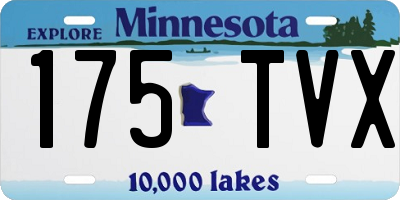 MN license plate 175TVX