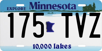 MN license plate 175TVZ