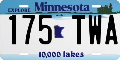 MN license plate 175TWA