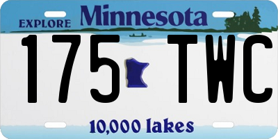 MN license plate 175TWC