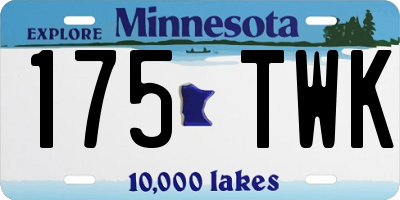 MN license plate 175TWK