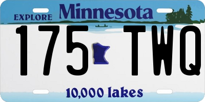 MN license plate 175TWQ
