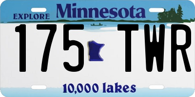 MN license plate 175TWR