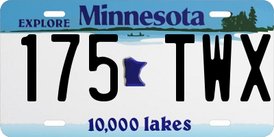 MN license plate 175TWX