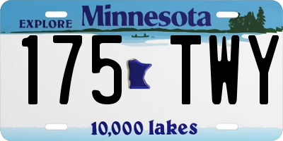 MN license plate 175TWY