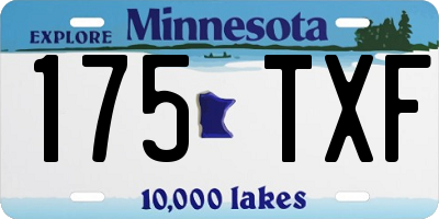 MN license plate 175TXF