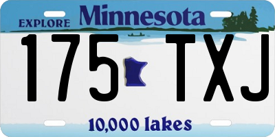 MN license plate 175TXJ
