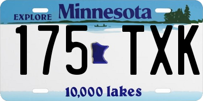MN license plate 175TXK