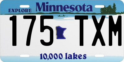 MN license plate 175TXM