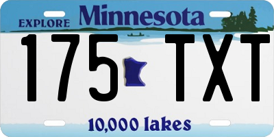 MN license plate 175TXT