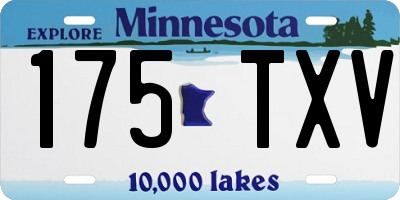 MN license plate 175TXV