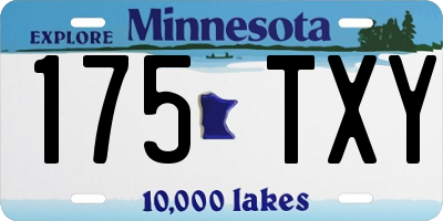 MN license plate 175TXY