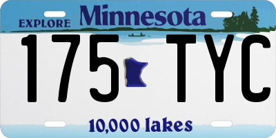 MN license plate 175TYC