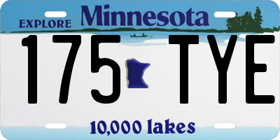 MN license plate 175TYE