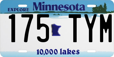MN license plate 175TYM