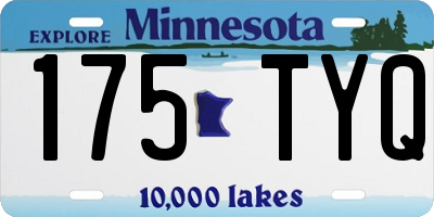 MN license plate 175TYQ