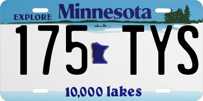 MN license plate 175TYS