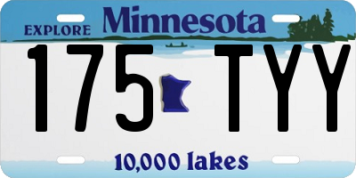 MN license plate 175TYY
