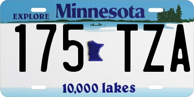 MN license plate 175TZA
