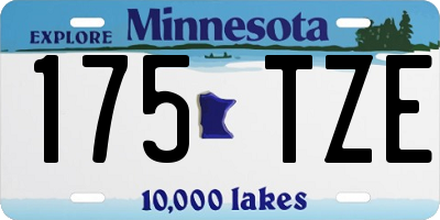 MN license plate 175TZE