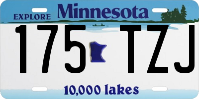 MN license plate 175TZJ