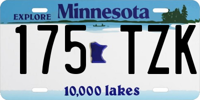 MN license plate 175TZK