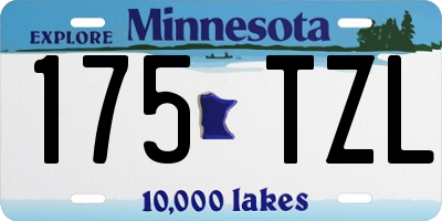 MN license plate 175TZL