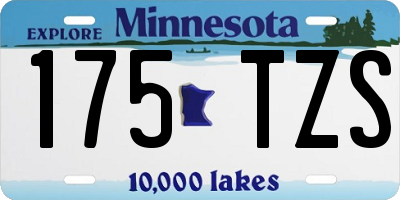 MN license plate 175TZS