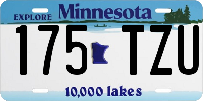 MN license plate 175TZU