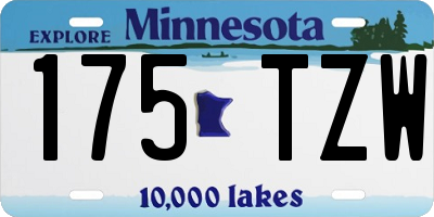 MN license plate 175TZW