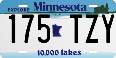 MN license plate 175TZY