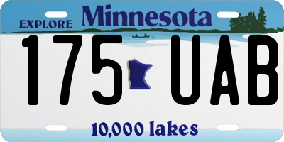 MN license plate 175UAB