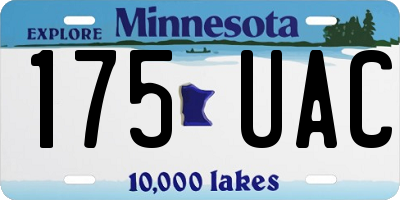 MN license plate 175UAC