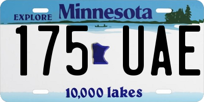 MN license plate 175UAE