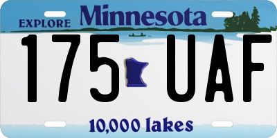 MN license plate 175UAF