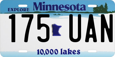 MN license plate 175UAN