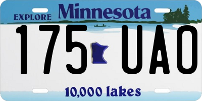 MN license plate 175UAO