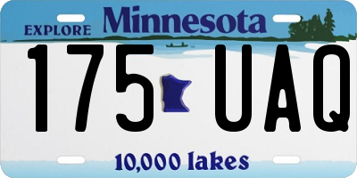 MN license plate 175UAQ