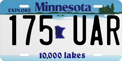 MN license plate 175UAR