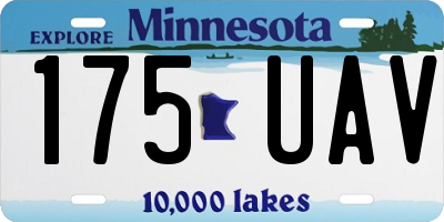 MN license plate 175UAV