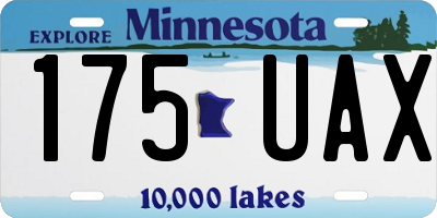 MN license plate 175UAX