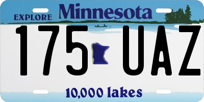 MN license plate 175UAZ