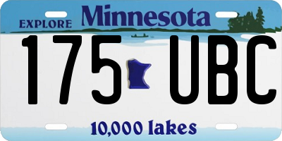 MN license plate 175UBC