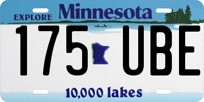 MN license plate 175UBE